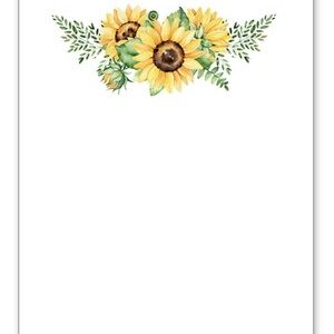 Blank with Sunflowers Large