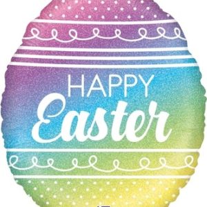 18" Egg Happy Easter Rainbow