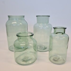 Hailey Glass Jars Green