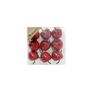 Apples on Wire in box 4cm Red